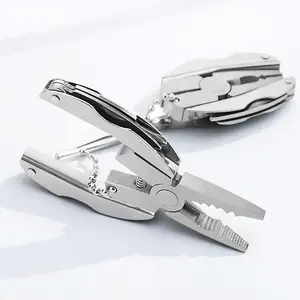 Stainless Steel Portable Folding Multifunctional Tool Set, Keychain Mini Knife Plier Screwdriver Combination, Outdoor Camping Climbing Emergency Repair, Home Repair Wear-resistant Pocket Equipment