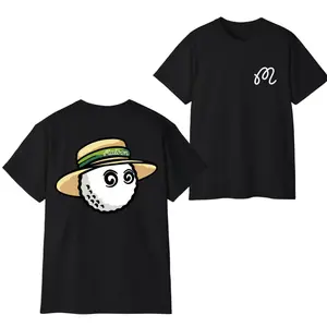 ⛳ [Graphic Tee][100% Cotton] Malbon Golf Vintage Bucket Character T-Shirt – 2-Sided Golfcore Streetwear Tee, Unisex Casual Crew Neck Short Sleeve Golf Graphic Shirt, Retro Athletic Aesthetic Top for Golf Lovers & Everyday Wear