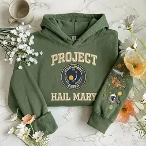 Embroidered Project Hail Mary Hoddie , Sci Fi Reader Gift Embroidered Sweatshirt, Bookish Lovers Clothing Gift