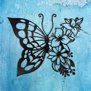 CIFbuy Elegant Butterfly Metal Wall Art Modern Silhouette Home Decoration Easy Install Bedroom Decor Living Room Artwork