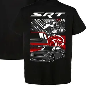 Youth and Adult SRT Hellcat Challenger Red T-Shirt - Dodge Muscle Car Tee, Unisex Ultra Cotton T-Shirt Top Menswear Car Enthusiast Gift For Men, Father's Day