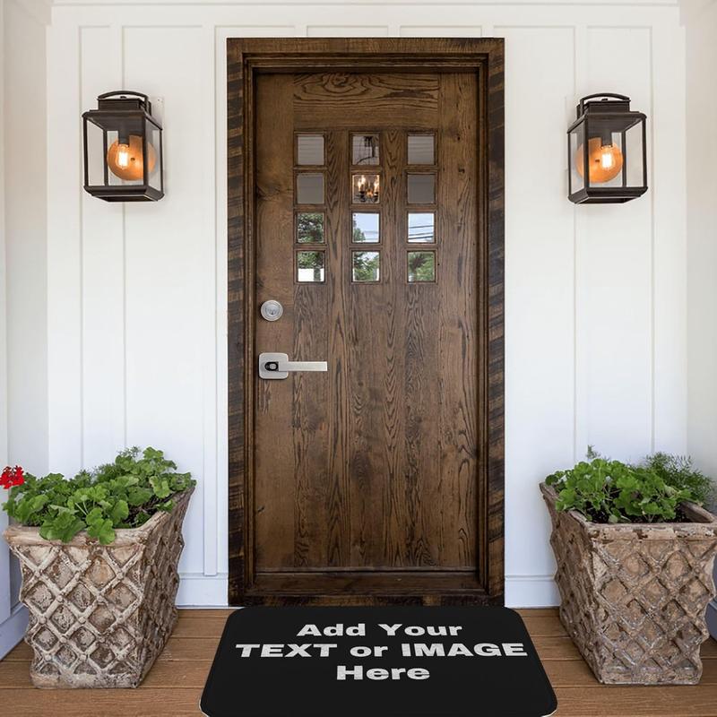 PERSONALIZED Doormat - 3 Size Avaliable - Custom Front Door Welcome Doormat - Support Pictures or Text - Gift Idea for Housewarming New Year Thanksgiving Day - 40cm*60cm