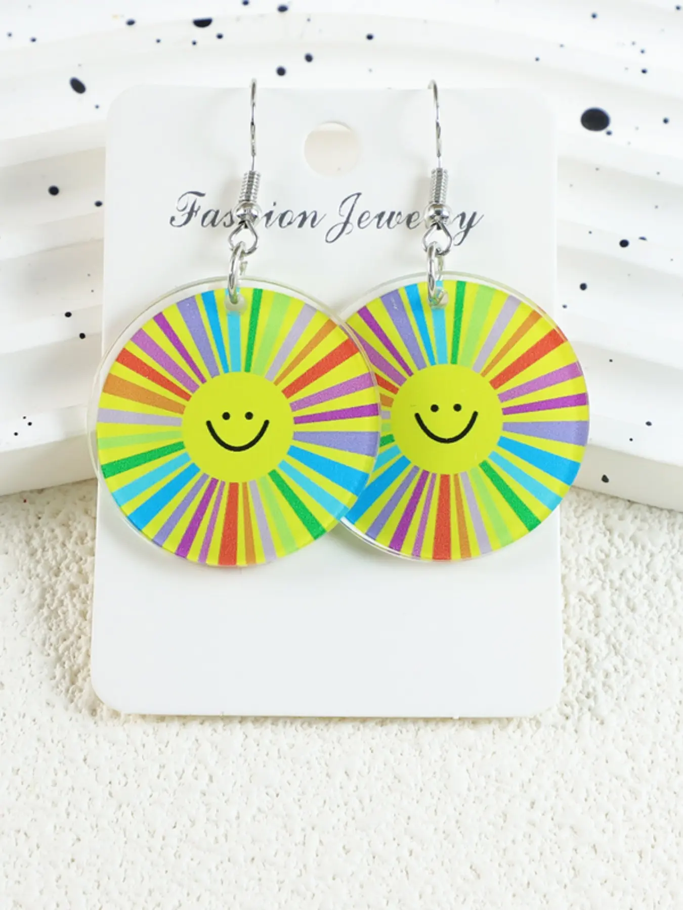 Colorful Cute Sunflower Acrylic Dangle Drop Earrings for Women, Perfect for Vacation and Gifts, Stylish and Fun Jewelry Accessory