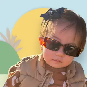 Pokopiko Baby Sunglasses - Rectangle (Tortoise)