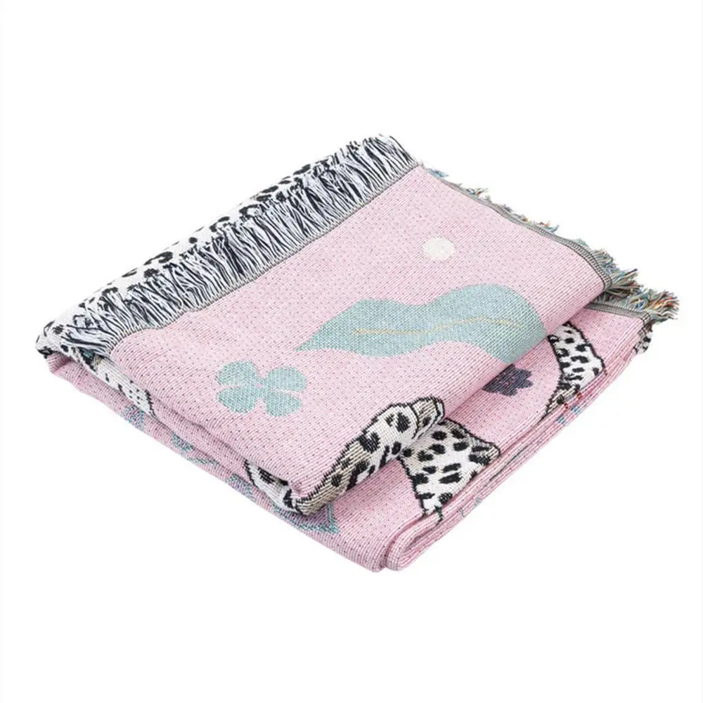 Boho Butterfly Print Knitted Throw Blanket, All Season Blanket, Breathable Comfortable Blanket, Comfy Bedding for Halloween Decor, Soft Throw Blanket