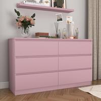 6-Drawers-Pink(15.8"D x 47.2"W x 28"H)
