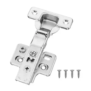 VEVOR Cabinet Hinges,  50 Packs Full Overlay Kitchen Cabinet Door Hinges, 100 Degree Opening Angel Soft Close Concealed Cupboard Hinges for Frameless Cabinet Type, with Mounting Screws