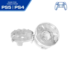 Crystal Performance Joystick Caps, Thumbsticks for PlayStation 5 (PS5) & PlayStation 4 (PS4) Controllers | Anti-Slip FPS Gaming Thumb Grips | 1 High-Rise + 1 Mid-Rise | Better Aim | Better Control | Gamer Upgrade