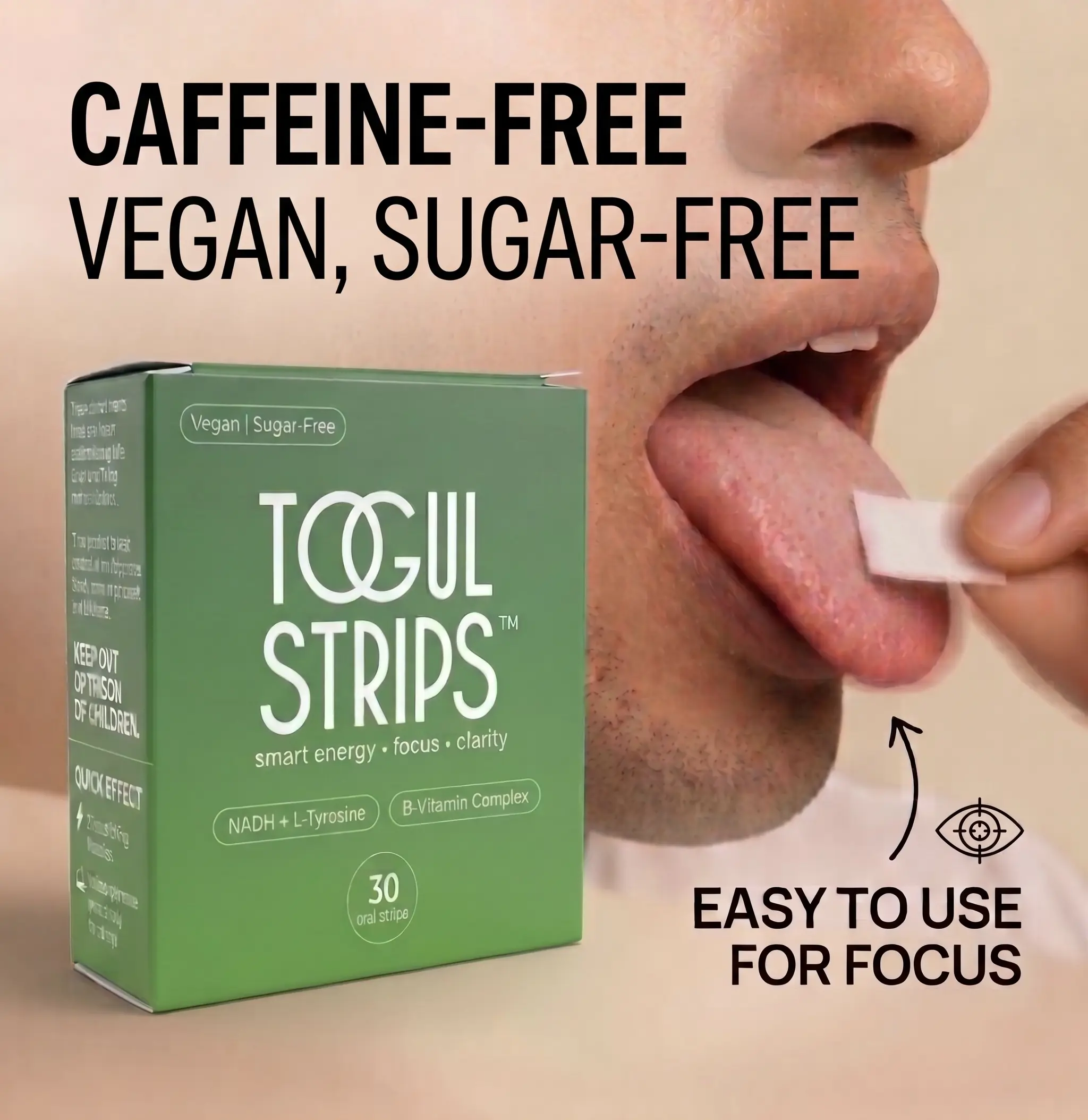 Strips Smart Performance Caffeine-Free Nootropic Focus NADH, L