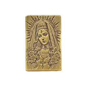 The Perfect Gift for Collectors: Vintage Solid Brass Embossed Lighter with 3D Relief Carving Antique Double-Sided Design No Fuel Included Halloween Halloween Sealing Gasket Durability Business Elegant，  gifts for boyfriend