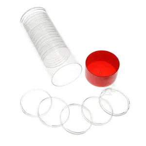 Capsule Tube & 20 H40 Direct Fit Coin Holders for 40.6mm 1oz Silver Eagles