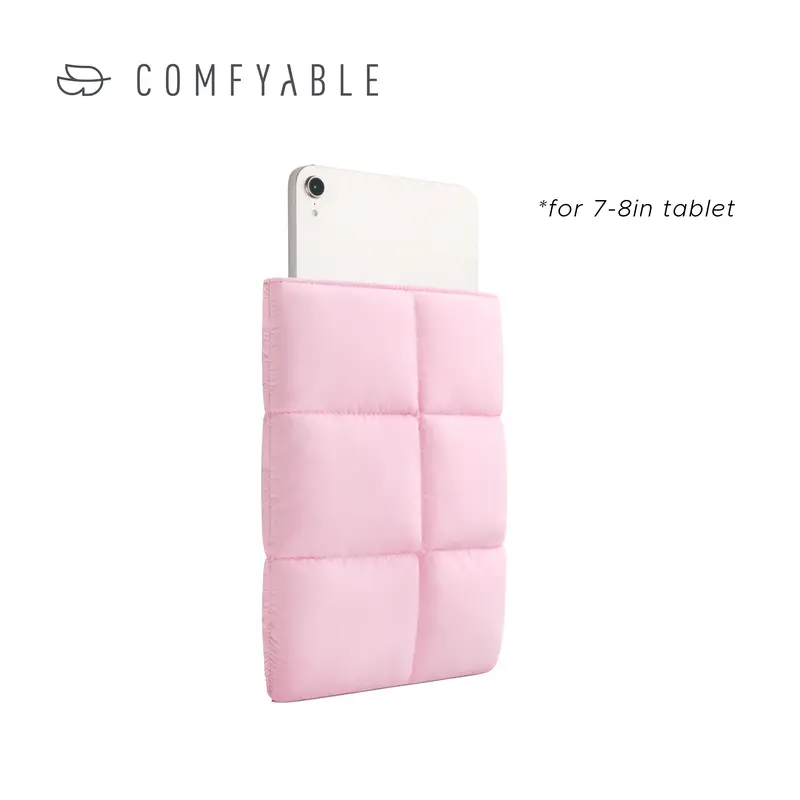 COMFYABLE Puffy Slip-On Tablet Sleeve - Durable Tablet Accessory, 7-8 in Fashion Unisex Quilted Puffer Case for iPad mini 7 2024 A17 Pro, Mini 6 2021 A15, Kindle (Back to School, Unisex)