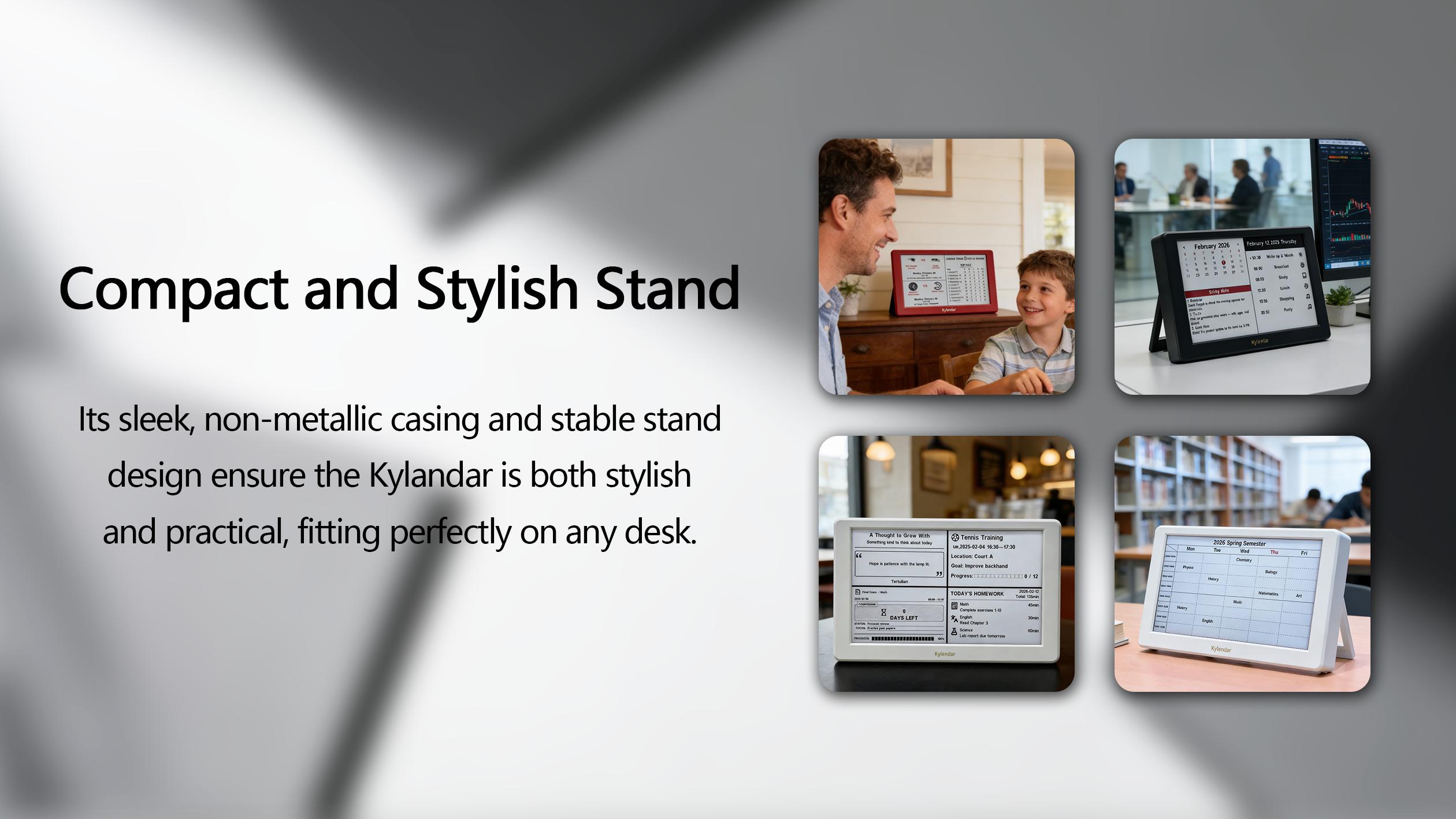 Kylendar E-Paper Smart Display: Upgraded Version 2.0 — 2026 Family Calendar. A Multifunctional, Editable Smart Planner and Organizer with Stand—An Efficiency-Boosting Device and the Perfect Gift for Successful Individuals.
