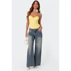 Magda Acid Wash Low Rise Baggy Jeans