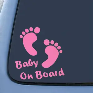 Baby on Board Pattern Car Sticker, Creative Car Decal, Car Body Vinyl Sticker, Car Exterior Accessories, Car Decorative Sticker