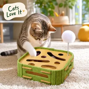 Eco-Friendly Cat Scratching Pad, Pet Supply with Interactive Ball, Dog & Cat Furniture for Scratching Needs