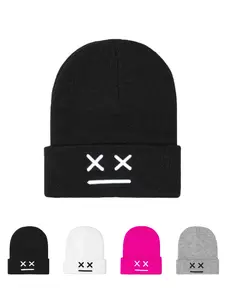 Fashionable Knitted Hat for Outdoor Hiking & Cycling, Stylish Line Expression Design, Perfect Match for Adventure Enthusiasts, Beanie Fitted