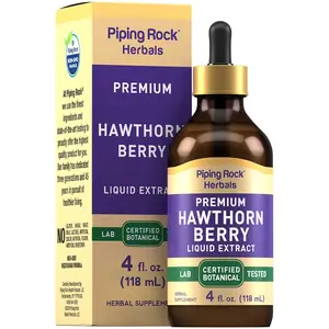 Piping Rock Hawthorn Berry Extract Liquid | 4 fl oz | Herb Tincture Drops | Premium Vegetarian Supplement | Non GMO, Gluten Free