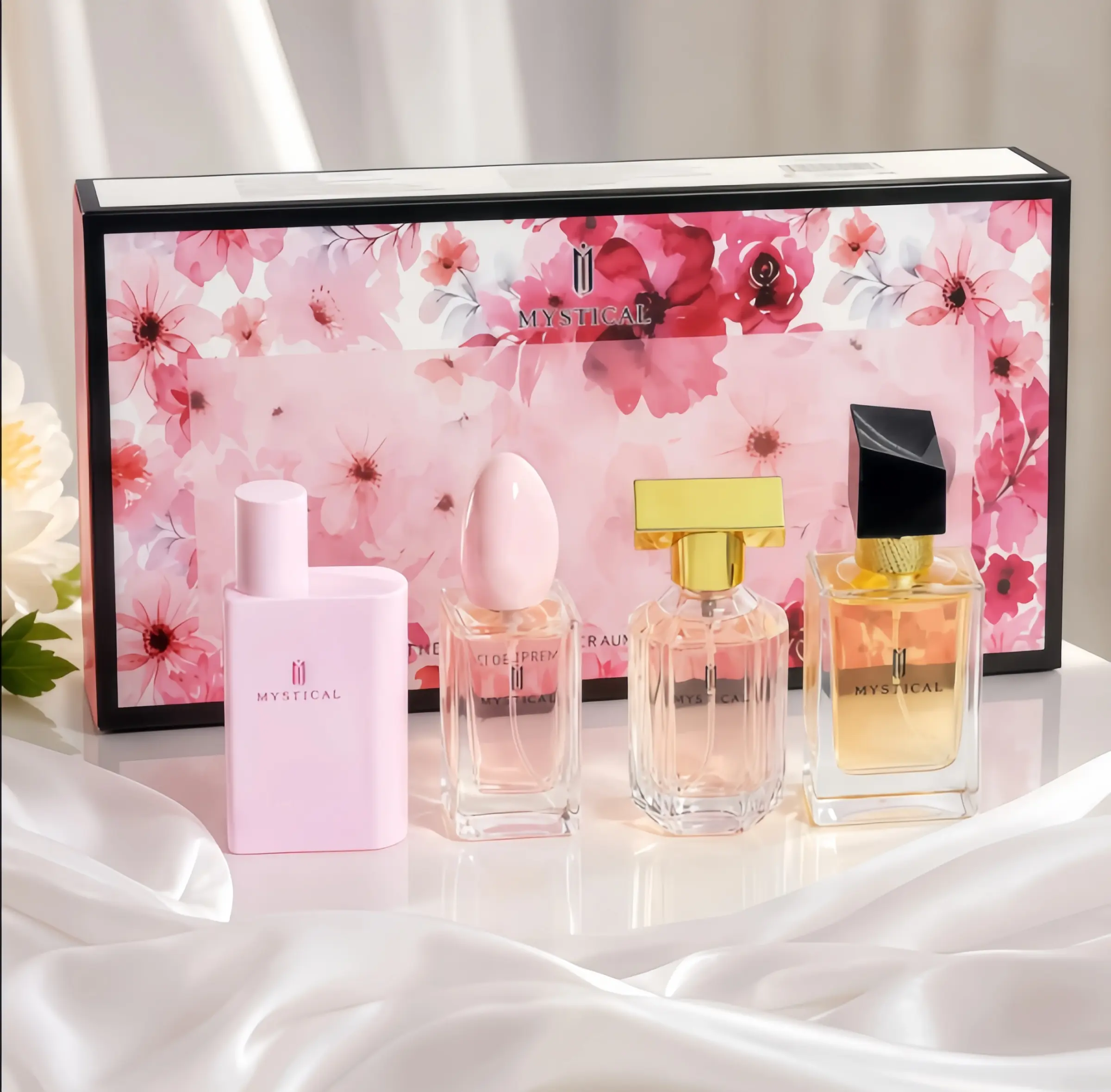 MYSTICAL Women's Perfume Set - 30ml*4 - Aflowery scent with hints of citrus, strawberry,pear, vanilla, cedar, and patchouli-perfume forwomen-long lasting perfumes-rose vibrant forwomen-great holiday gift-perfume gift bundle luxury