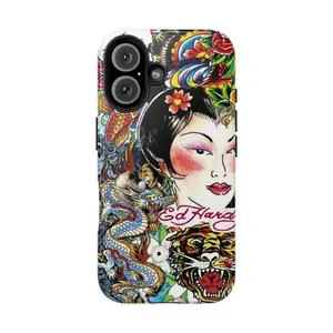 Ed Hardy Tough Phone CaseSuitable for iPhone 17-11 Pro Max/Plus and  Samsung Galaxy S23-25