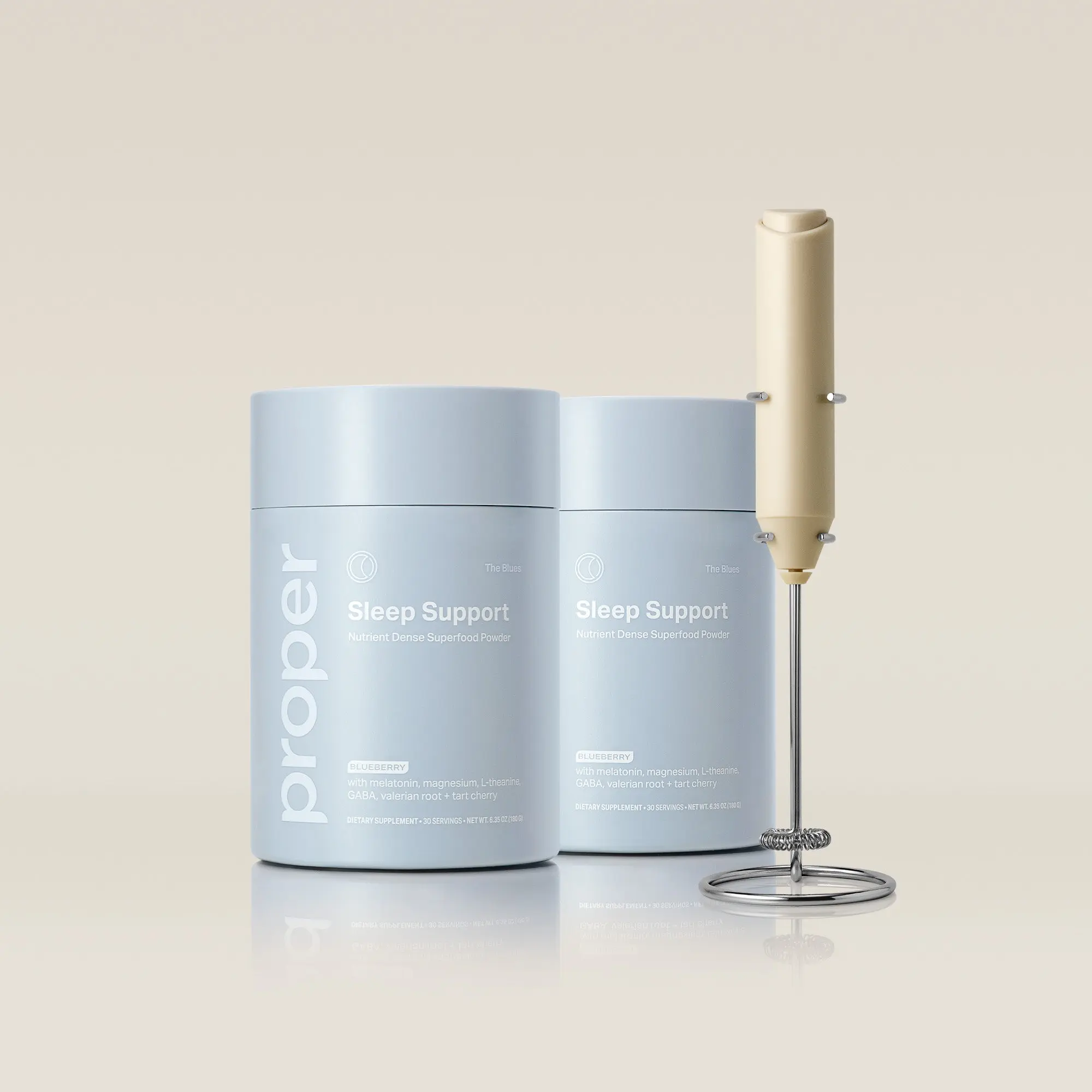 The Good Sleep Superpowder Bundle - 2 Pack of Blues Sleep Support Superpowder + Free Electric Mixer
