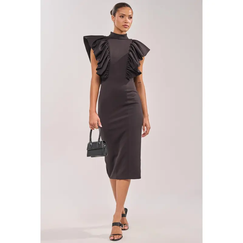 tempest midi dress LITTLE MISTRESS L41025 Womens White Cut Out Midi Tempest Dress Size 14