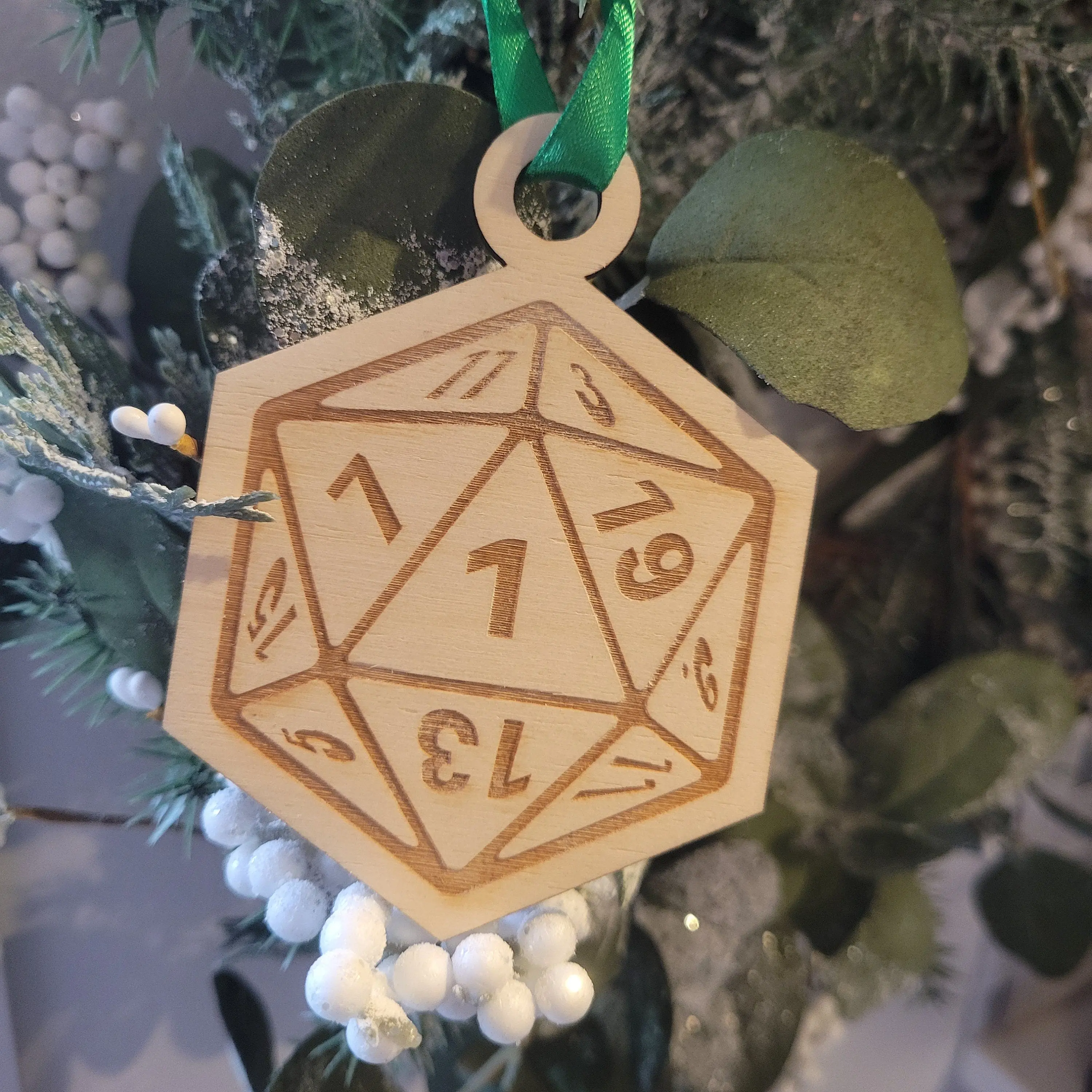 Natural 1 Christmas Ornament - RPG - Dungeons and Dragons - Tabletop