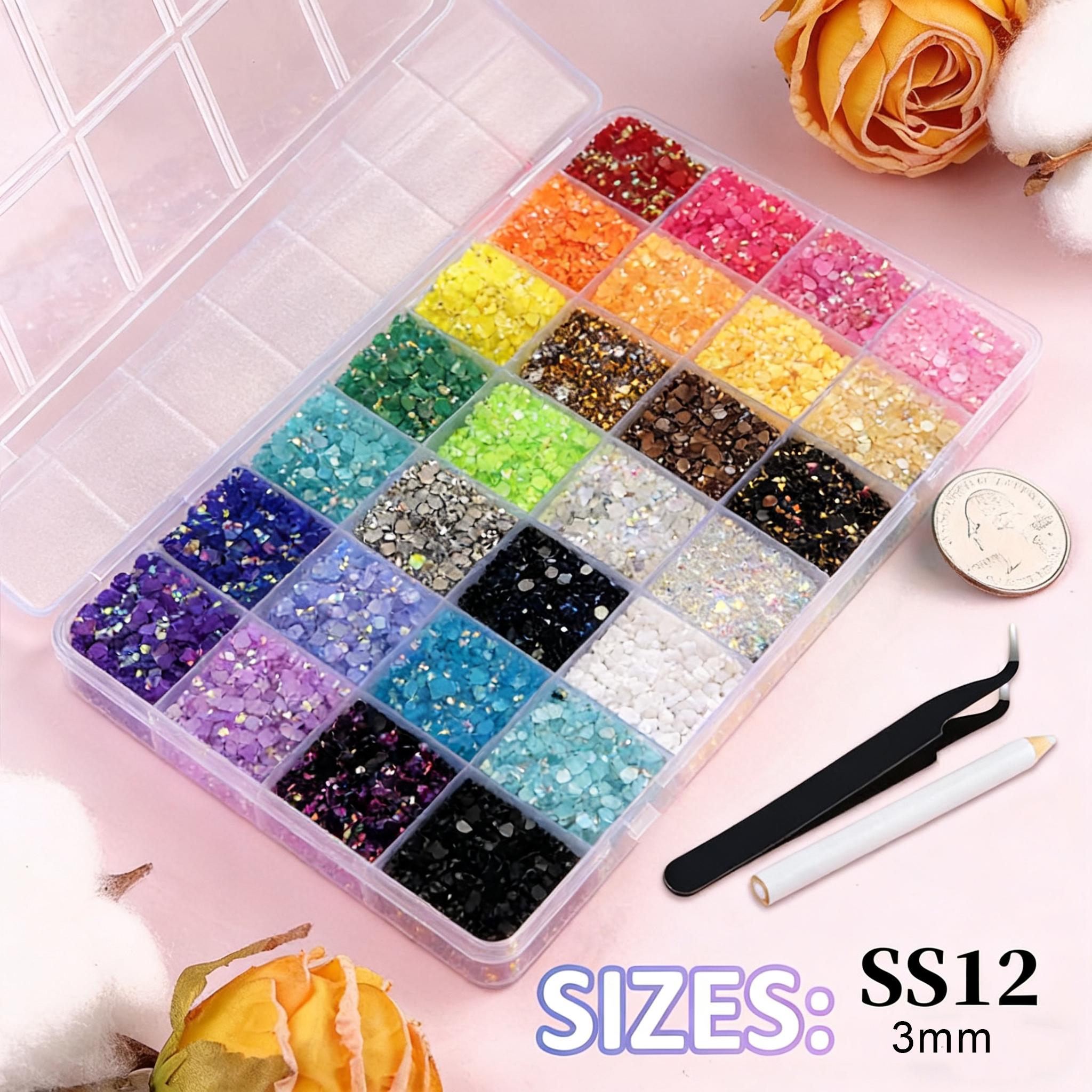 28Colors 3mm Jelly Flatback Rhinestones,DIY bedazzling kit, Bedazzling Kit with Nail Art, Shoes & DIY Diamond Art.Gem DIY Bedazzling Kit with Mixed Resin Rhinestones & Tweezers,Pick up Pen and Gifted Tools for DIY Makeup Supplies