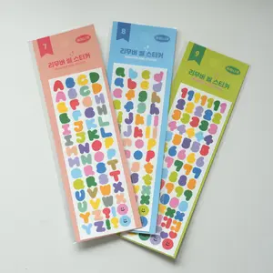 Removable Letter + Number Stickers BY.NACOO - Cute Bubble Letters and Number Stickers for Scrapbooking - Planner and Journaling Supplies