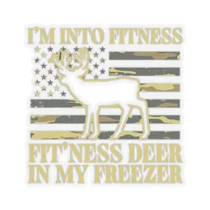 Fitness Deer, Stickers, Hunting Enthusiast Decor, Wildlife Lover Gift, Laptop Stickers, Gym Motivation