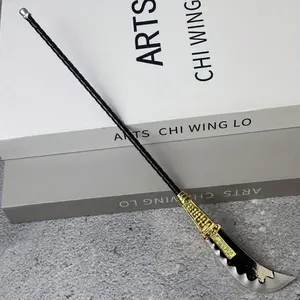 13inch 33cm Small Katana Figurine Model Spear Metal Sword Ninja Knife Steel Blade Damascus Sword Real Size Japanese Katana Original Samurai Sabre Figure Model Gift