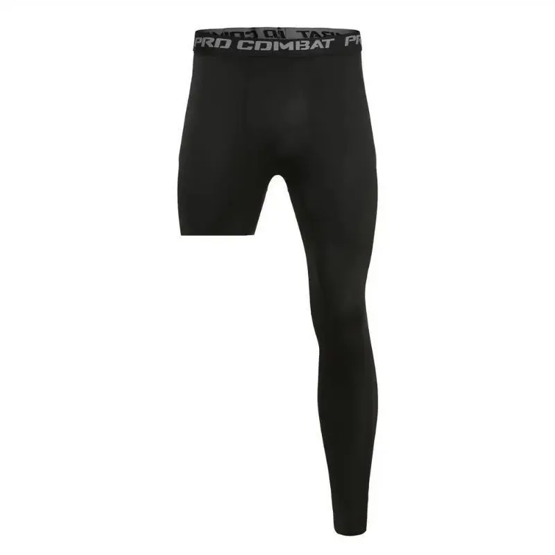 Men’s compression base layer pants for exercise/running — tight, cropped one-leg sports leggings suitable for basketball, football, yoga, and fitness; available in solid colors Men’s compression base layer pants for exercise/running — tight, cropped one-leg sports leggings suitable for basketball, football, yoga, and fitness; available in solid colors
