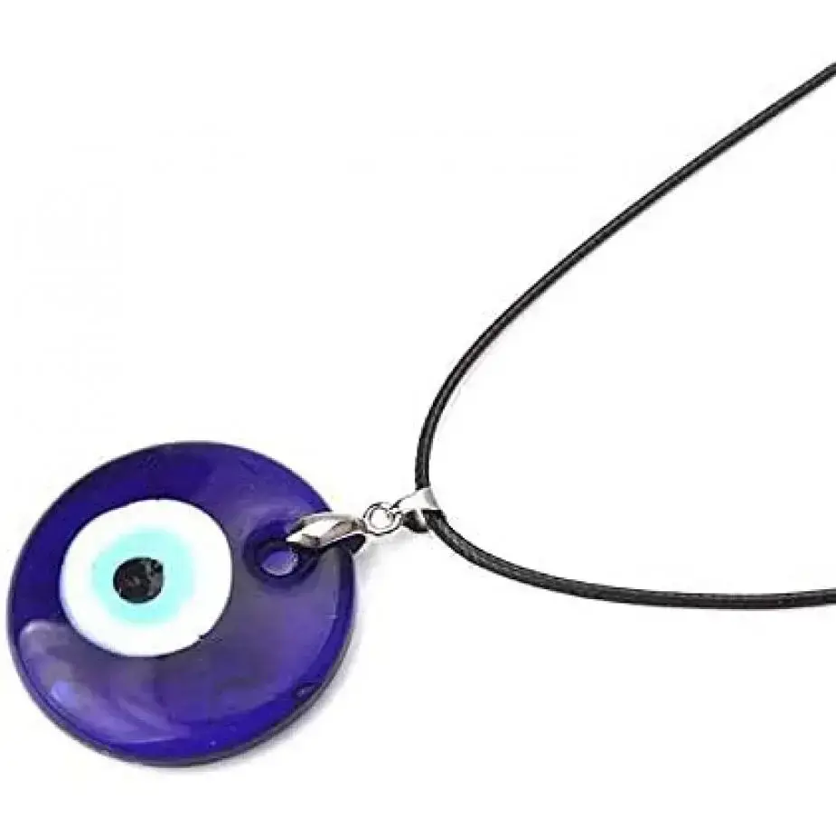 Evil Eye Pendant Necklace Glass Leather Rope Chain Turkish Protect Lucky Necklace for Women Men Modern Versatile Accessories Evil Eye Pendant Necklace Glass Leather Rope Chain Turkish Protect Lucky Necklace for Women Men Modern Versatile Accessories