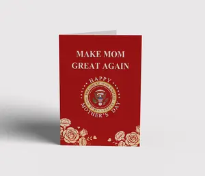 SummerVibes Funny TRUMP Talking Mother’s Day Card with Voice Audio – Musical Pop Up Greeting Card for Mom, Wife, Grandma – Hilarious Gag Gift – 5x7 Card with Red Envelope