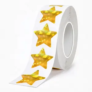 1000 count 1.5 in Large Holographic   Stickers, Big Sparkly Foil Stars for  , Self Adhesive Metallic Shiny Labels for Teacher Classroom Supplies, Craft Decoration