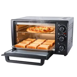 Explorinox 32L Convection Toaster Oven 1500W Multi-Functional Countertop Oven with 60-Min Timer Crispy Roast Dehydrate Rotisserie 6 Accessories Included Black