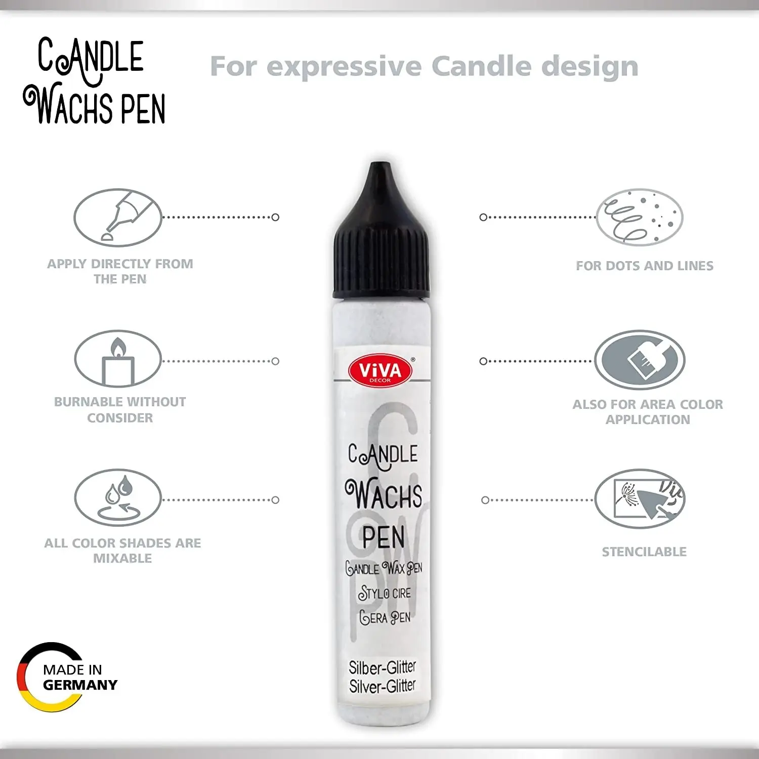 Viva Decor Candle Wax Pen 28ml- for Candle Art Decoration candle