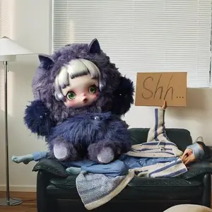 POP MART Skullpanda You Found Me Series Plush Doll Pendant - Unique Design & Versatile Use - Buddy Doggie Charm - Polyester Material