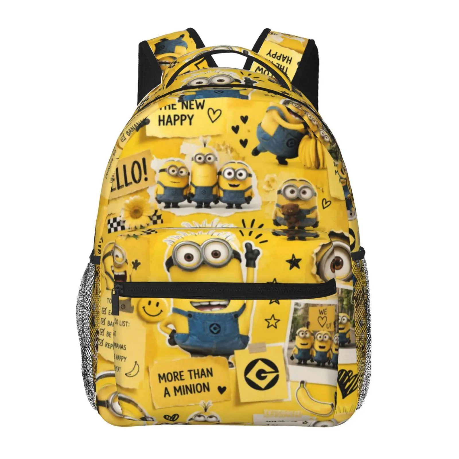 Cool Minions Backpacks for School 2026 2027, Large Capacity Cartoon Print Minions Laptop Daypack for Campus Daily Commute, Lightweight Portable Minions Bookbag, Gift for Kids, Teens, Students