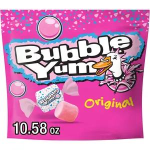 Original Flavor Chewy Bubble Gum – Soft Chewing Gum, Classic Sweet Flavor, Long-Lasting Chew, Candy Snack Bag, 10.58 oz