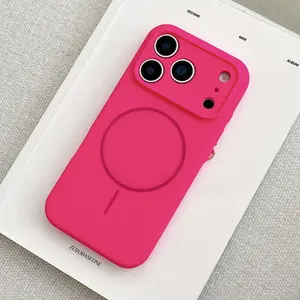 Precise Cutout Liquid Silicone Phone Case with Built-in Lens Protector, Shockproof Anti-Scratch Soft TPU Protective Cover for iPhone 17 Pro Max cases 16 15 14 13Pro Max