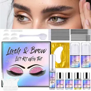 ELAIMEI Eyelash & Eyebrow Perming and Dyeing Set. The eyelash perming formula gently sets the eyelashes to maintain their natural curl. Eyelash and eyebrow perming set, 1 professional eyelash lifting set, eyebrow contouring set, women's eye makeup tools.