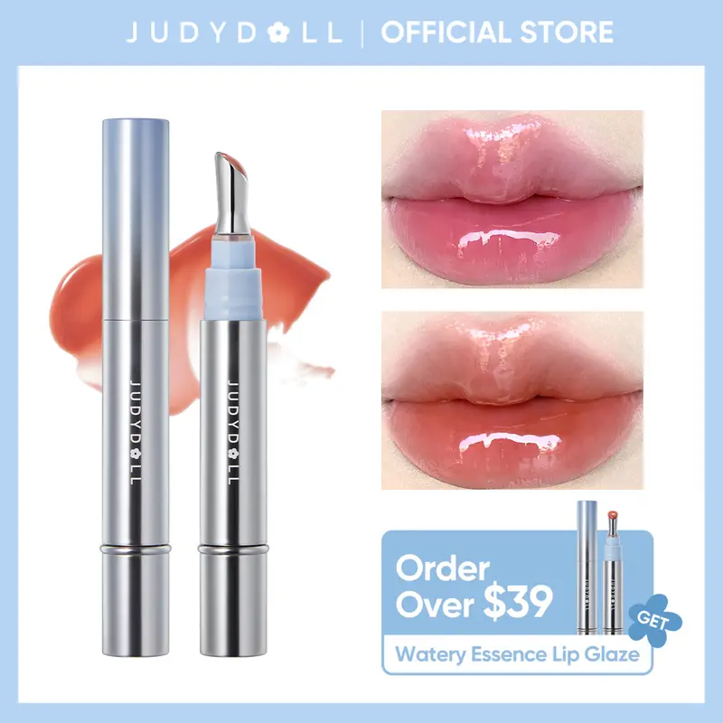 JUDYDOLL Watery Essence Lip Glaze, Blur, Mirror Lip Stain, Glossy, Moisturizing, Liquid Lipstick, Non-Drying, Tinted Lip Oil, Plumping, Diverse Shades, Not Easy To Fade, Makeup, Cosmetics, Valentines Day Gift, New Year