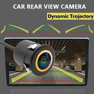 18.5mm (0.728-inch) drilling AHD Backup Camera, Car Rear View Camera, Moving Trajectory Line for Easy Parking, Night Vision Assistance Blind Spots for SUV Truck RV Camper and Van, Full Color, Wide Angle, Fisheye Lens