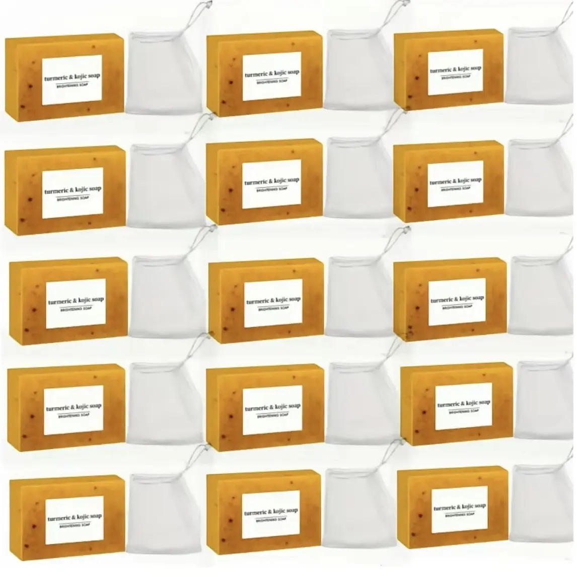 Lemon Turmeric & Kojic Acid Soap Bar, Summer Acne Face & Body Wash for Men & Women, Daily Skincare Cleanser Sets with Soap Saver Bags, Christmas Gift summerwins DealsForYouDays