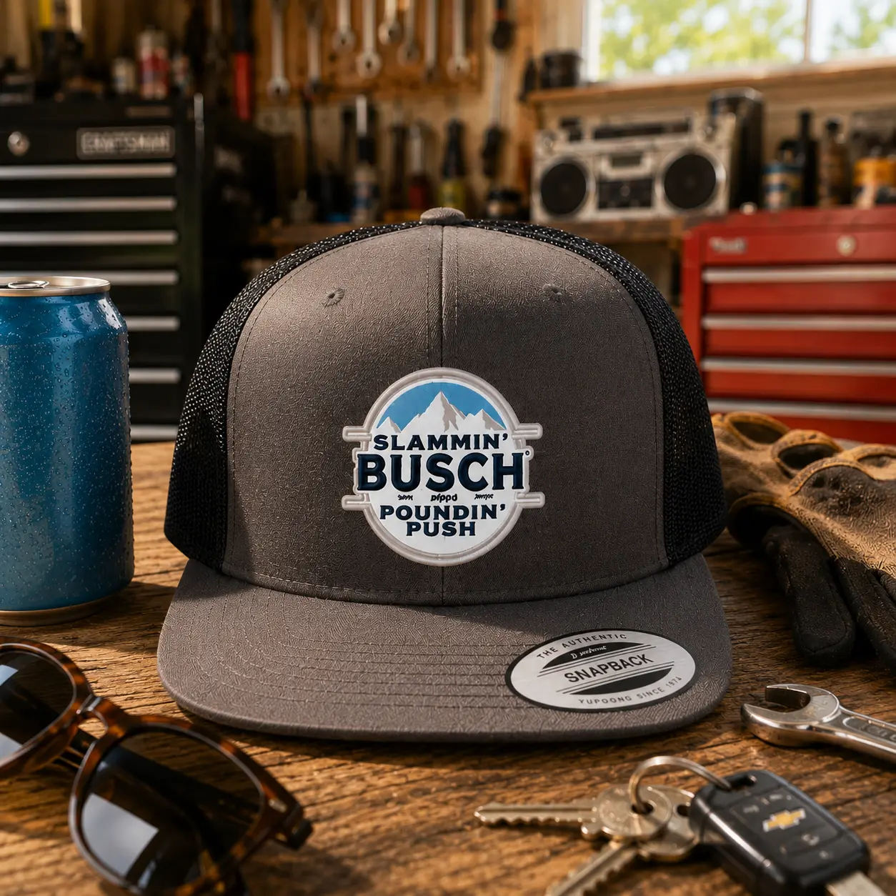 Beer Lover Trucker Hat Funny Mesh Baseball Cap for Men Father's Day Summer Adjustable Snapback Vintage Country Style Gift Hunting Fishing Tailgate Barbecue Weekend Adventures