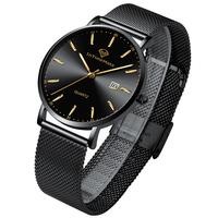 Black strap with golden hands