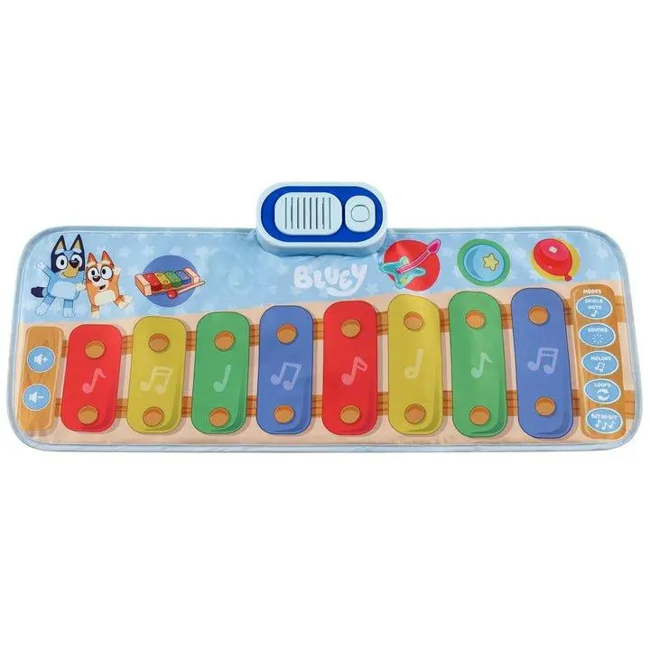 Bluey Musical Toy Play Mat - Interactive Mat Pianos & Keyboards with Music, Sound Effects for Kids