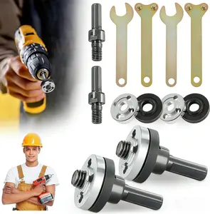 10 Pcs Angle Grinder Conversion Adapter, 6mm/10mm Electric Drill Connecting Rod, Multi-Fit Saw Blade Shaft Adapter for Angle Grinder, Circular Saw and Cutting Tool Accessories