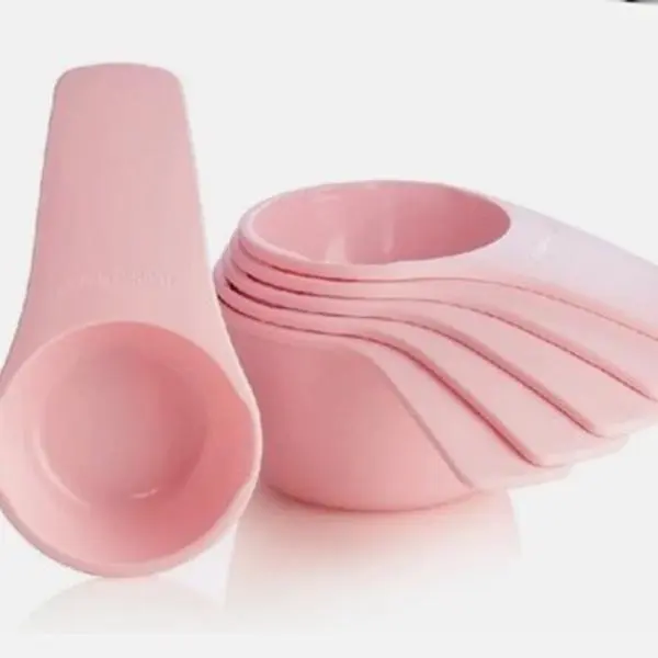Home & Kitchen 6-Piece Pink Multi-Size PP Plastic Kitchen Measuring Utensils Set, Food Measuring Tool for Cooking/Baking, Measuring Cups, Measuring Cup Included